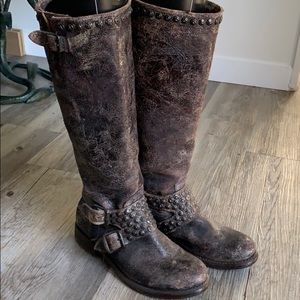 Frye vintage studded boots